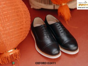 Giày tây nam chính hãng đế bằng thể thao Oxford O2411 001