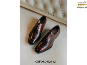 Giày da nam rút tay norwegan thủ công Oxford O2412 001