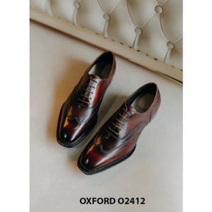 Giày da nam rút tay norwegan thủ công Oxford O2412 001