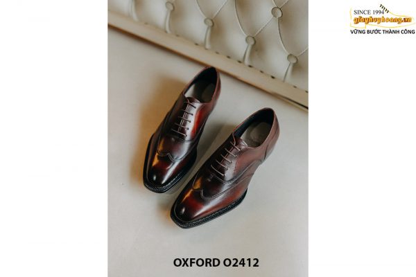 Giày da nam rút tay norwegan thủ công Oxford O2412 001