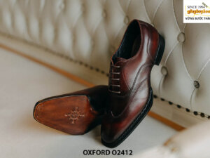 Giày da nam rút tay norwegan thủ công Oxford O2412 004