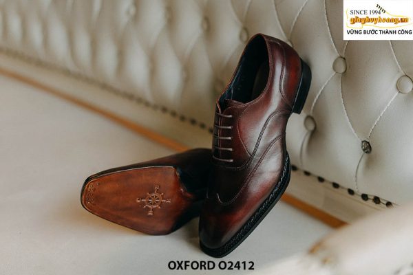 Giày da nam rút tay norwegan thủ công Oxford O2412 004