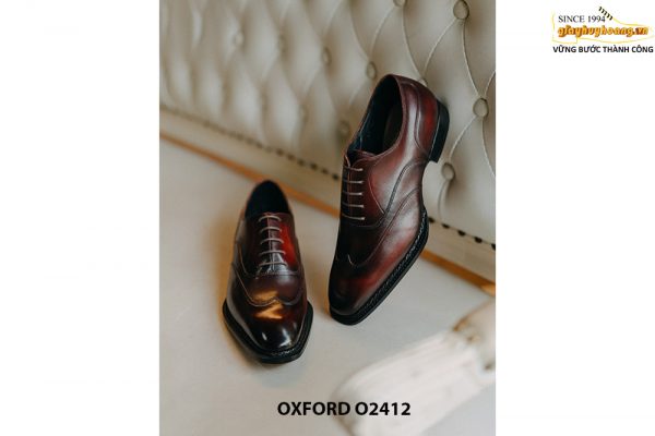 Giày da nam rút tay norwegan thủ công Oxford O2412 003
