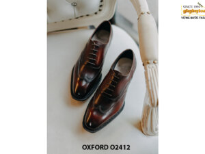 Giày da nam rút tay norwegan thủ công Oxford O2412 002