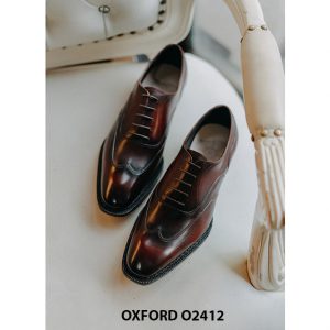 Giày da nam rút tay norwegan thủ công Oxford O2412 002