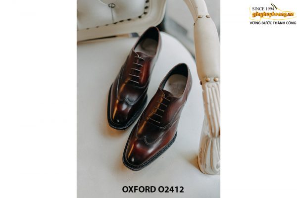 Giày da nam rút tay norwegan thủ công Oxford O2412 002