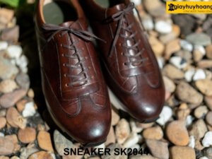 Giày da nam buộc dây đế bằng Sneaker SK2044 04