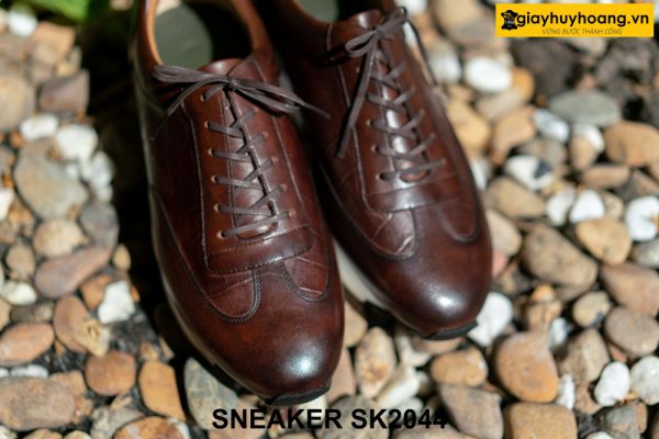Giày da nam buộc dây đế bằng Sneaker SK2044 04