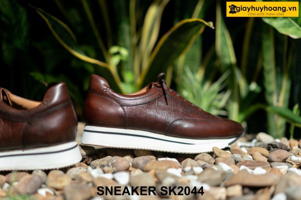Giày da nam buộc dây đế bằng Sneaker SK2044 03
