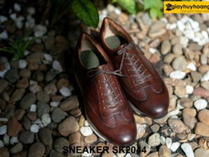 Giày da nam buộc dây đế bằng Sneaker SK2044 01