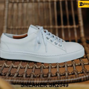 Giày da Sneaker nam màu trắng hàng hiệu SK2049 003