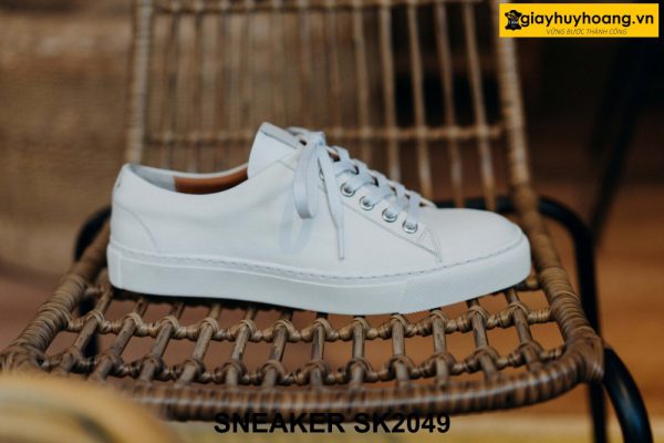 Giày da Sneaker nam màu trắng hàng hiệu SK2049 003