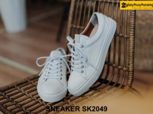 Giày da Sneaker nam màu trắng hàng hiệu SK2049 001