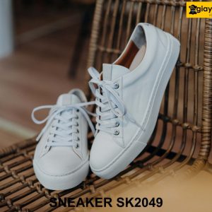 Giày da Sneaker nam màu trắng hàng hiệu SK2049 001