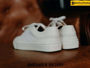 Giày da Sneaker nam màu trắng cá tính SK2051 005