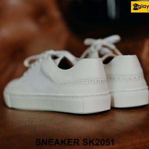 Giày da Sneaker nam màu trắng cá tính SK2051 005