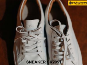 Giày da Sneaker nam màu trắng cá tính SK2051 004