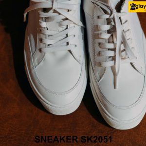 Giày da Sneaker nam màu trắng cá tính SK2051 003