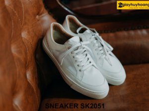 Giày da Sneaker nam màu trắng cá tính SK2051 001