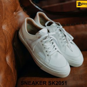 Giày da Sneaker nam màu trắng cá tính SK2051 001