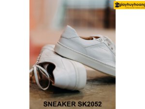 Giày Sneaker nam da bò màu trắng hàng hiệu SK2052 004