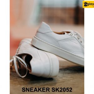Giày Sneaker nam da bò màu trắng hàng hiệu SK2052 004
