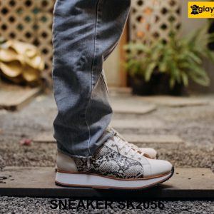 Giày Sneaker nam phối da trăn SK2056 007
