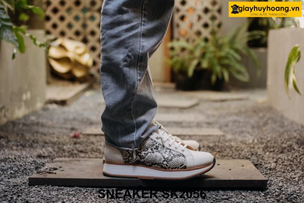 Giày Sneaker nam phối da trăn SK2056 007