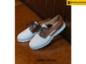 Giày da nam buộc dây màu trắng Derby DB2185 004