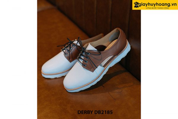 Giày da nam buộc dây màu trắng Derby DB2185 004