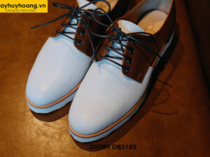 Giày da nam buộc dây màu trắng Derby DB2185 001