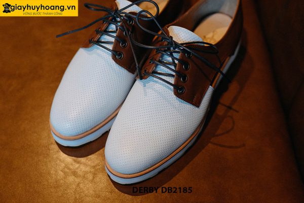 Giày da nam buộc dây màu trắng Derby DB2185 001