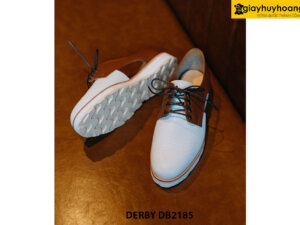 Giày da nam buộc dây màu trắng Derby DB2185 003