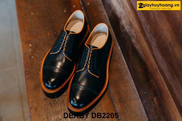 Giày da nam đế cao su chính hãng Derby DB2205 001