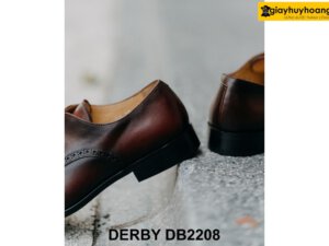 Giày tây nam nhuộm màu thủ công đỏ đô Derby DB2208 005