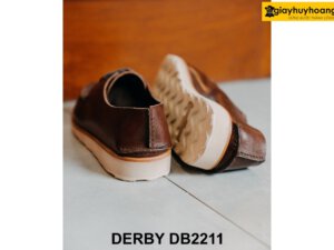 Giày da nam đế bằng màu trắng Derby DB2211 004