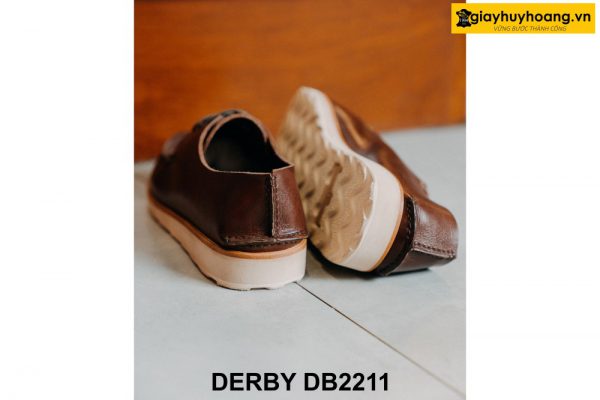 Giày da nam đế bằng màu trắng Derby DB2211 004