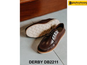 Giày da nam đế bằng màu trắng Derby DB2211 003