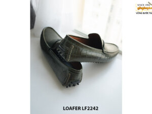 Giày lười nam da cá sấu màu xanh Loafer LF2242 002