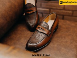 Giày lười nam phối da mũ kỳ đà Loafer LF2260 004