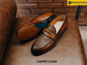 Giày lười nam phối da mũ kỳ đà Loafer LF2260 003