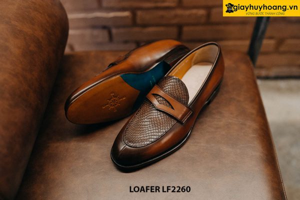 Giày lười nam phối da mũ kỳ đà Loafer LF2260 003