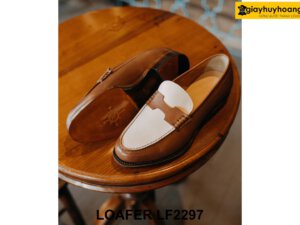 Giày da lười nam bando chữ H Loafer LF2297 004
