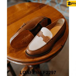 Giày da lười nam bando chữ H Loafer LF2297 004