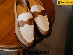 Giày da lười nam bando chữ H Loafer LF2297 001