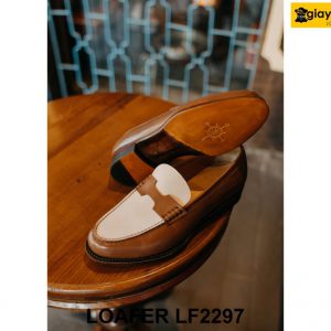 Giày da lười nam bando chữ H Loafer LF2297 002