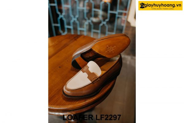 Giày da lười nam bando chữ H Loafer LF2297 002