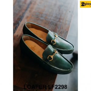 Giày lười nam da bò màu xanh lá cây Loafer LF2298 003