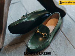 Giày lười nam da bò màu xanh lá cây Loafer LF2298 002