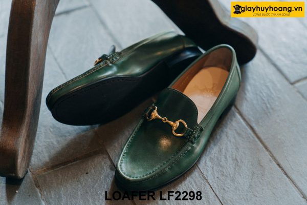 Giày lười nam da bò màu xanh lá cây Loafer LF2298 002